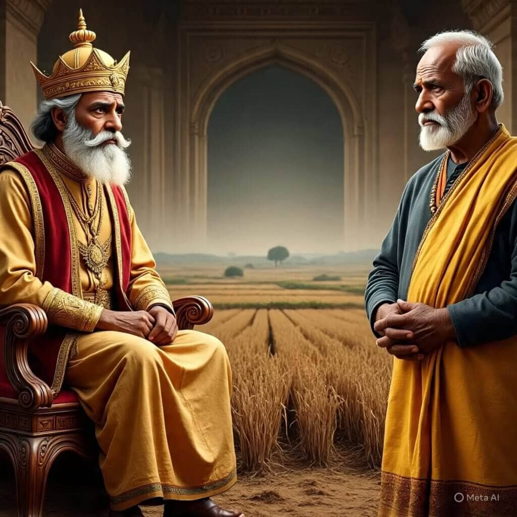 राजा और किसान की फसल